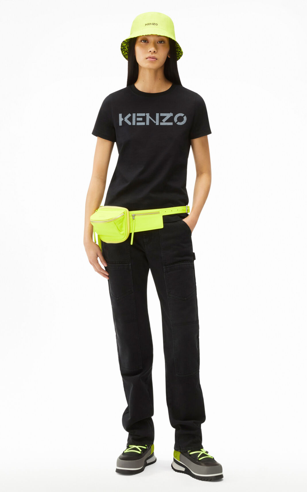 Kenzo Logo Ženska Majice Črna SI-6261113